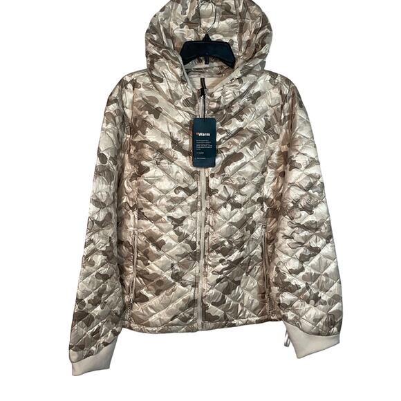 BASS OUTDOOR Glacier Trek Packable Down Jacket cream camo, XL - Picture 1 of 8